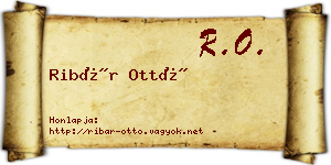 Ribár Ottó névjegykártya